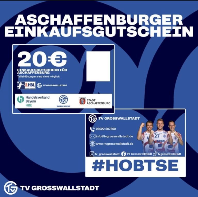 Aschaffenburger Einkaufsgutschein – der TV Großwallstadt ist auch dabei
